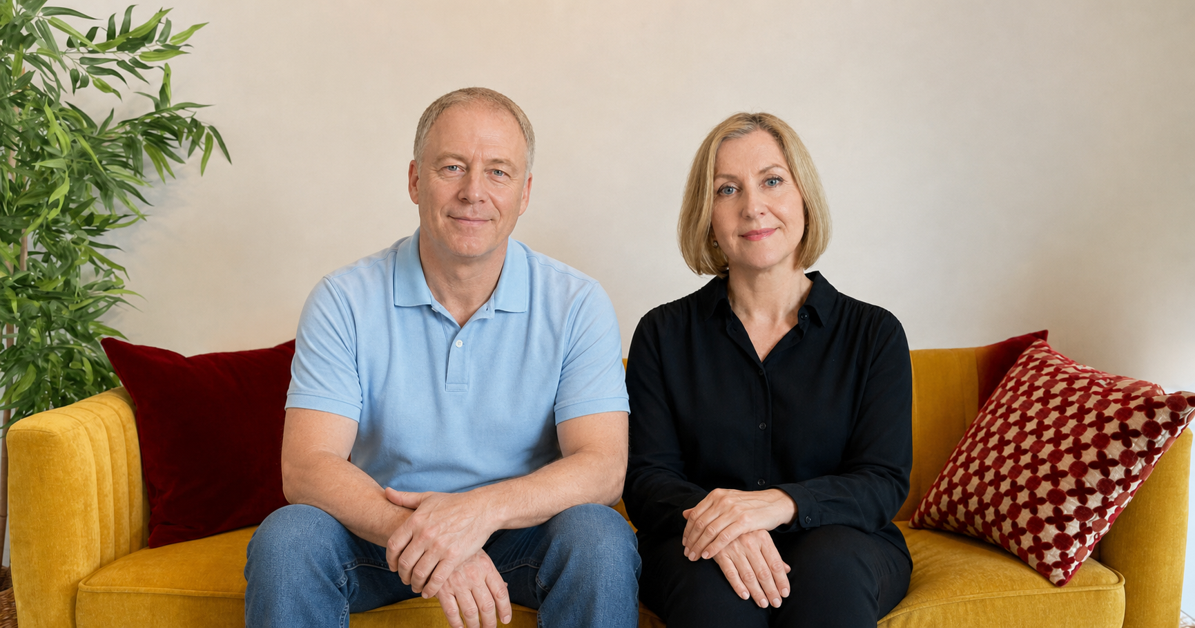 Elizabeth and Ray Smith, founders of Smith's Remedy Co., sitting together
